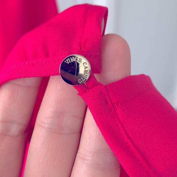 Vince Camuto ballon sleeve blouse in bright pink size S - Picture 6 of 6